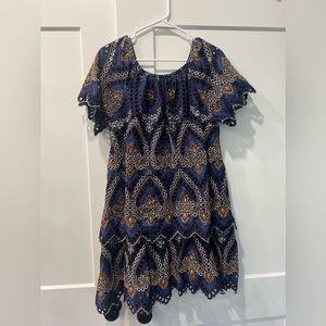 Anthropologie navy tier dress